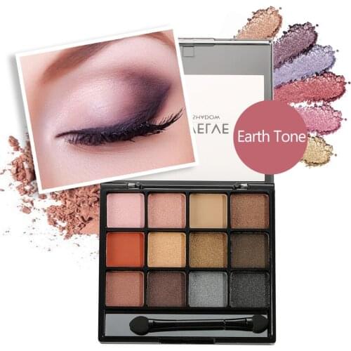 Music Rose 12 Colors Combinations Eyeshadow Long Lasting Eyes Makeup Beauty Glitter Eyeshadow for Women