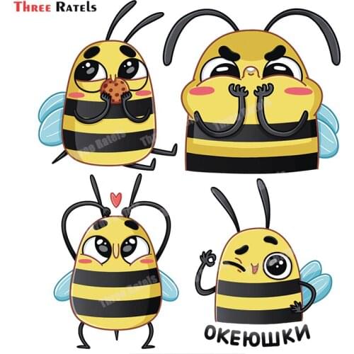Three Ratels B261 Cute Bee Decals And Stickers For Kd School Gift Decals Decoration