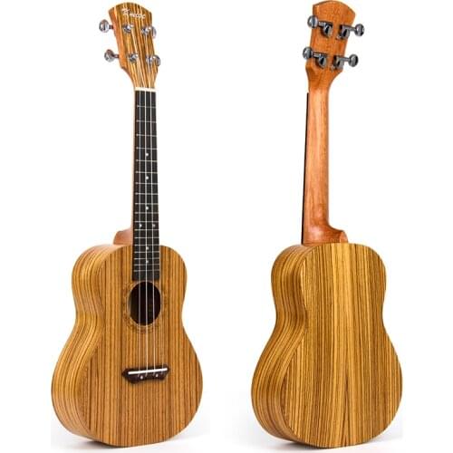 Kmise Concert Ukulele Ukelele Uke 4 String Hawaii Guitar Zebrawood 23 Inch 18 Frets Aquila String