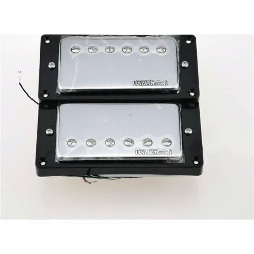 Wilkinson Pickups Humbucker Ceramics Electric Guitar Pickups Chrome Shell 4C Cable Suitable For LP Guitars