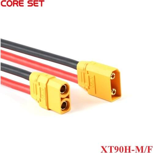 2 Pcs/ 1 pair XT90H Male Female Plug Connection Cable with Sheath Housing RC Aircraft Lipo Battery XT90H-M XT90H-F