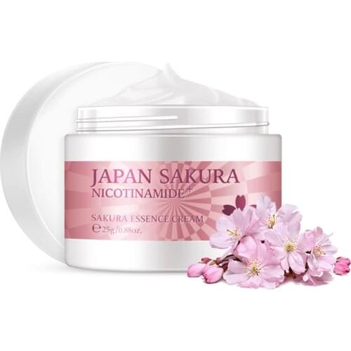 25g Japan Sakura / French Snail Essence Cream Brightening Moisturizing Anti Wrinkle Improve Fine Lines Shrink Pores Face Care