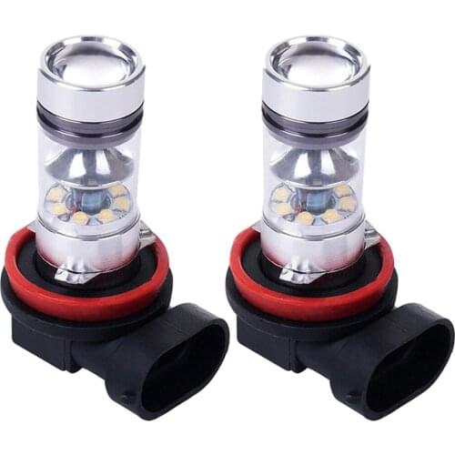 2x 20LED H11 Fog Light 100W High Power White LED Daytime Running Lamps Bulbs