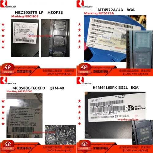 5 pcs/lot NBC3905TR-LF NBC3905TR NBC3905 MT6572A/UA MT6572A MC9S08GT60CFD M9S8GT60 MC9S08GT60CFDE K4M64163PK-BG1L K4M64163PK New