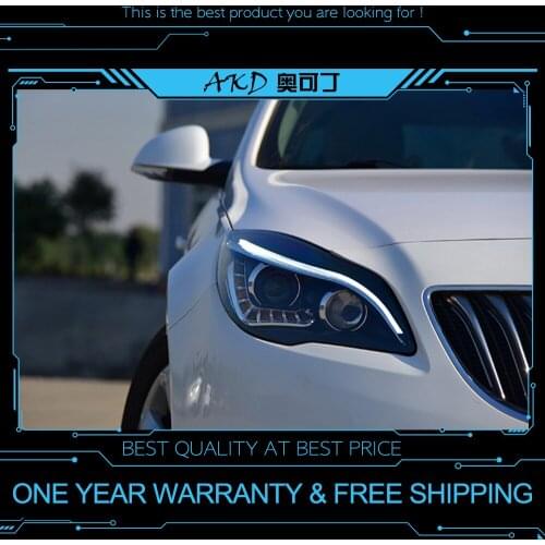 AKD tuning cars Headlight For Buick Opel Regal 2014-2015 Headlights LED DRL Running lights Bi-Xenon Beam Fog lights angel eyes