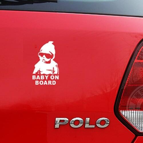 Car Sticker 14*9CM New Funny Reflective Sunglasses Child Stickers for Opel Astra VAUXHALL MOKKA Zafira Insignia Vectra Antara