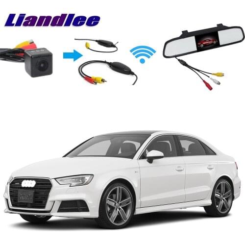 Liandlee Wireless Receiver Mirror Monitor Special Rear View Camera Backup Parking System For Audi A3 S3 MQB 8V Sedan 2012~2017
