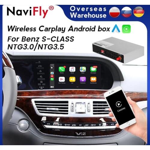 2021"Android Auto Wireless Apple CarPlay Interface for Mercedes Benz S-CLASS NTG3.0/NTG3.5 with Mirror Link AirPlay