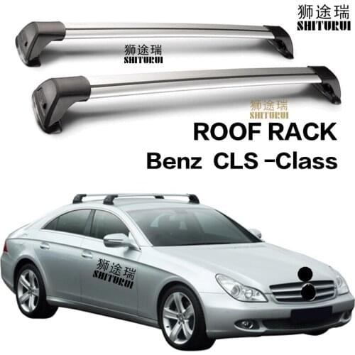 For Mercedes-Benz CLS Shooting Brake Sedan 4 Dr 2004-2020 C219 C218 X218 C257 Roof Bar Car Special Aluminum Alloy Belt Lock Led