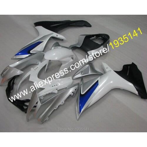 For Suzuki GSX-R600 GSX-R750 K11 11 12 13 14 15 16 GSXR600 GSXR750 Silver Black White Fairing Kit (Injection molding)