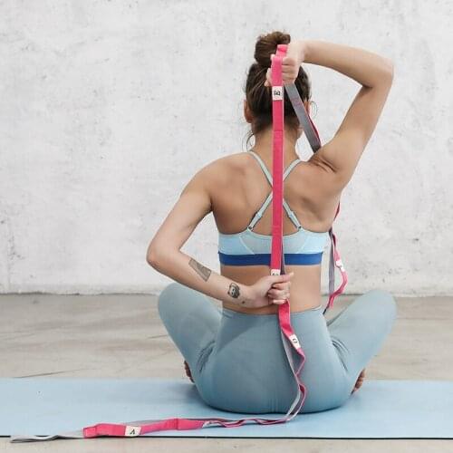 Yoga Pull Strap Belt Polyester Latex Elastic Latin Dance Stretching Band Yoga Pilates GYM Fitness Exercise Resistance Bands