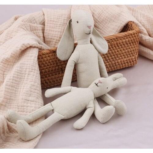 Cartoon Bunny Doll Baby kawaii Plush Rabbit Dolls Soft PP Cotton Newborn Sleeping Appease Toy Stuffed Rabbit Toys for Girls&Boys