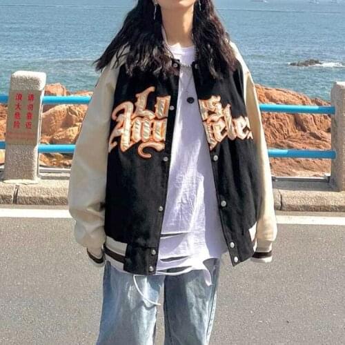 2021 Varsity Jacket New Spring Autumn Baseball Jacket Womens Coat Mens Couple Bomber Unisex Boyfriend Style Hiphop Street