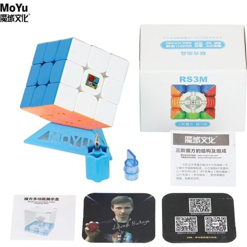 Hot Selling MoYu RS3M Magnetic 3x3x3 Magic Cube 3X3 Speed Cube MF RS3M Magnets Cube Educational Puzzle Toys