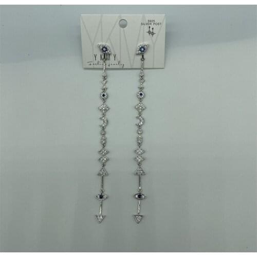 Fashion Charm Silver High Qulaity Eye Moon Women Earrings Set Stud Earrings Trendy Female Ear Jewelry