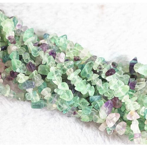 Fashion Multicolor fluorite irregular gravel 5-7mm hot diy jewelry loose beads 35" B543