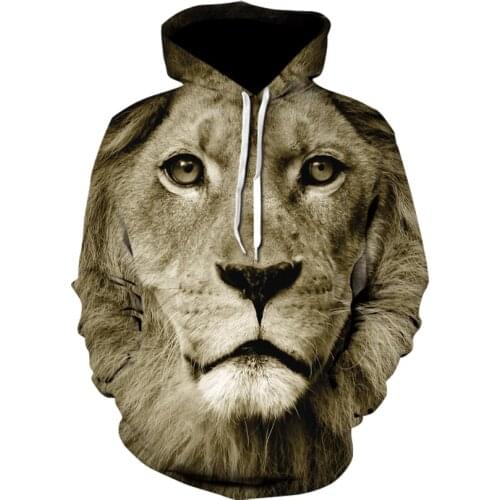 Mens hoodies Hip Hop sweatshirt funny 3D Flame Tiger Lion Fashion Brand plus size S - 6XL Hoodie men Tracksuit Unisex Pullovers