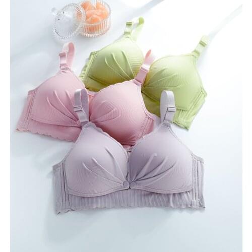 No steel ring breastfeeding underwear gathered during pregnancy anti-failure tube top breathable front buckle for pregnant women