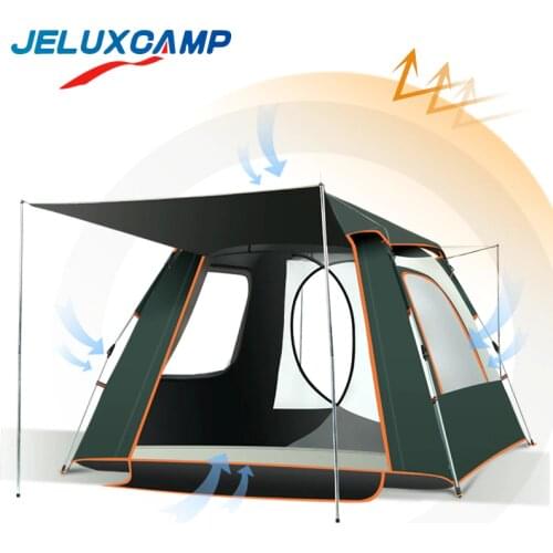 3-4 Person Family Automatic One-touch Gazebo Tent Waterproof Tourist Awning Outdoor Camping Hiking Travel Folding Leisure Tent