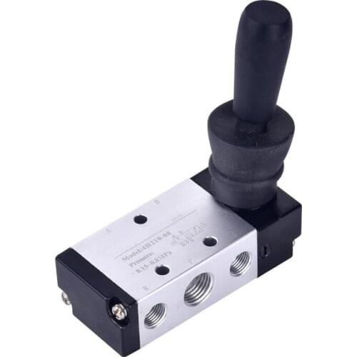 5/3 way Pneumatic air hand control valve 4H330C-08 Port 1/4" BSP 4H330E-10 3/8" 4HA330C-10 spring return control Manual valve