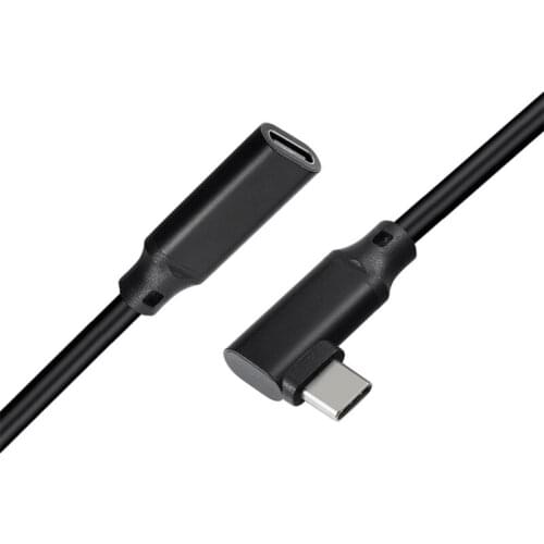 Right Angle 90 Degree 3.1C Male to Female Data Transfer Type C Extension Cord B03C