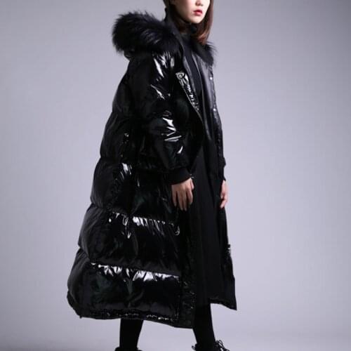 2020 X-Long 90% Down coat hooded with real fur collar winter warm jacket women Thick Waterproof Female Parka Puffer Snow Outwear