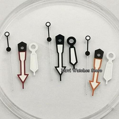 Luminous Watch Hands Black/Orange/Red needle Fit MIYOTA 8205 8215 821A DG2813/3804 Movement