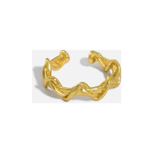 ONLY 1PC (No pierced) 925 Sterling silver Irregular Double Rows Twisted enwind Wave CLIP Earrings jEWELRY TLE2151