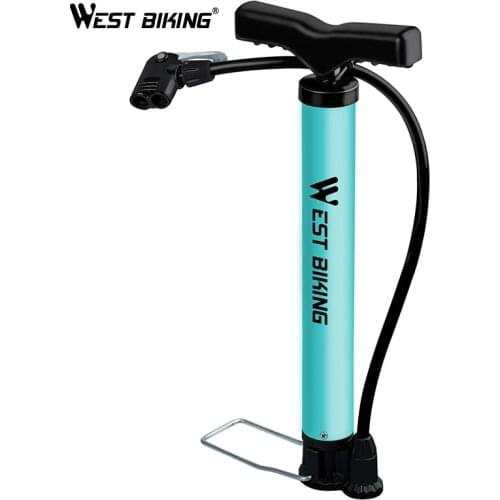 WEST BIKING 120Psi Cycling Foot Pump Portable Mini Bicycle Pump Hose Tire Inflator A/V F/V Ultralight MTB Road Bike Air Pump
