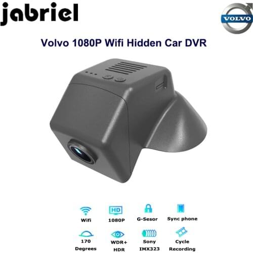 Jabriel hidden wifi Auto car dvr for volvo dash cam 1080p video recorder dual lens camera 2015 2016 2017 2018 volov v40 T3 T4 T5