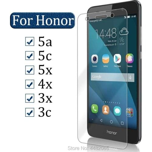5PCS Protective Glass On For Honor 5a Honor 5c Screen Protector 5x 4x 3x 3c For Huawei Honor a5 c5 x5 Tempered Glas 5 a c x Film