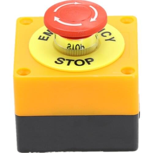 1PCS AC 660V 10A LAY37-11ZS Emergency Stop Button Sign DPST Push Button Switch