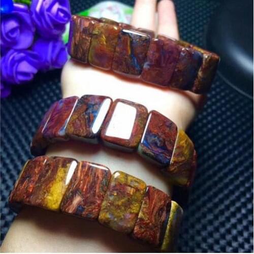 20-17mm Natural Warring States Zhanguo Red Agate Gemstone Man Bracelet AAA