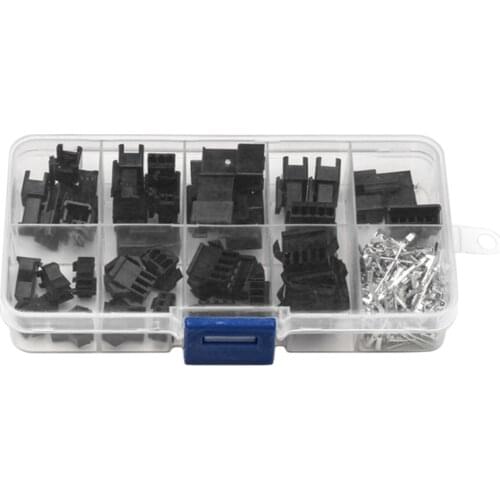 200PCS SM Type 2.54 Terminal Connector 2/3/4/5PIN Each with Five Male and Female Ends 200 Pcs