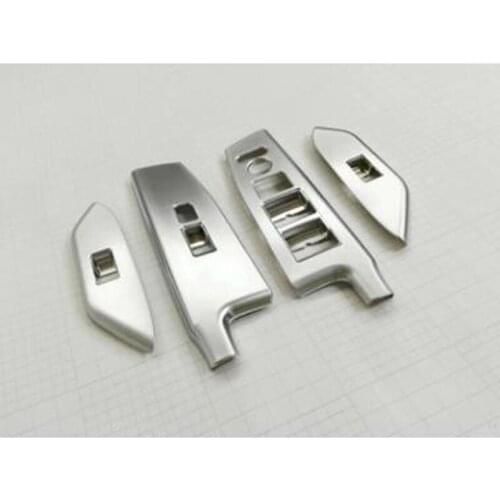 For Honda Odyssey 2015 4PCS ABS Chrome Car Door Armrest Window Glass Lifter Button Frame Cover Trim Car Styling Accessories