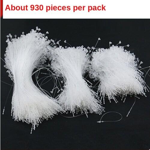 900pcs clothing tag elevator daughter clasp hand threading clothing tag rope transparent tag line plastic rope