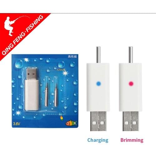 Rechargeable CR425 Battery Set Match USB Electronic Fishing Float Battery Charger Devices