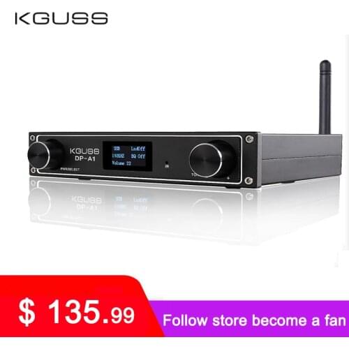 KGUSS DP-A1 Digital Bluetooth 4.2 CSR64215 Amplifier USB/Optical/Coaxial/AUX Input TAS5352A 24Bit/192KHz 120w*2