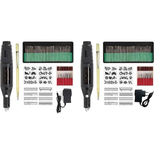 Electric Micro-Engraving Pen Mini Diy Vibro Engraving Tool Kit Metal Glass Ceramic Plastic Wood Jewelry with Stapler Etcher 30 B