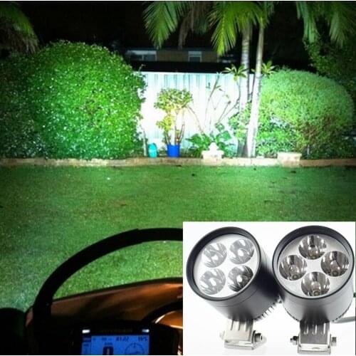 Motorcycle Headlight 12V 16W LED Chip Moto auxiliary lamp Super Bright 6000k Spot lights Offroad Bicycle Headlamp work lights