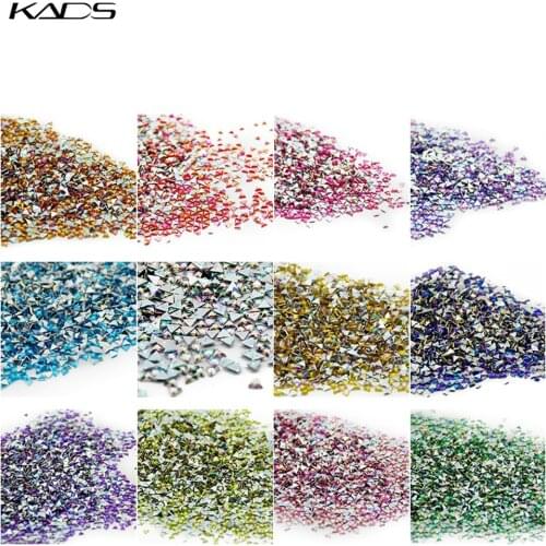 KADS 500pcs/pack in 12 Popular Color Charms Triangle Rhinestone Decorations Nail Art Supplies For Nail Art Accessories