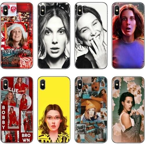 Millie Bobby Brown Transparent Phone Case For iPhone 12 11 Pro Max Mini XS Max XR X 8 7 Plus 6 6S Plus 5 5S SE 2020