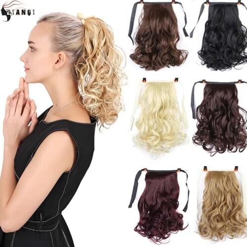 DIANQI short curly hair natural tail clip in synthetic heat resistant ponytail hair extensions hairpiece for women