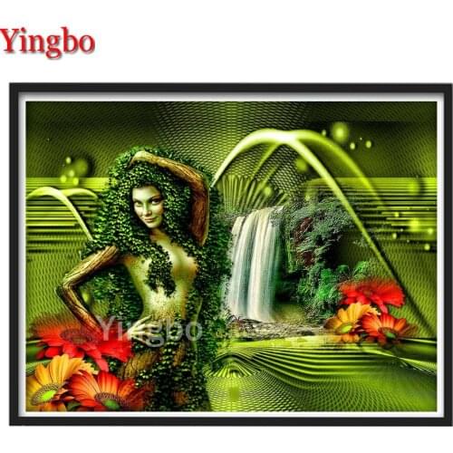 DIY Square/Round Diamond Embroidery Natural waterfall scenery Diamond Painting Beauty sunflower,Cross Stitch,3D,Diamond Mosaic