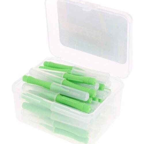 Lot 80Pieces Soft Interdental Brushes Toothpick Tooth Brush Purple + Green