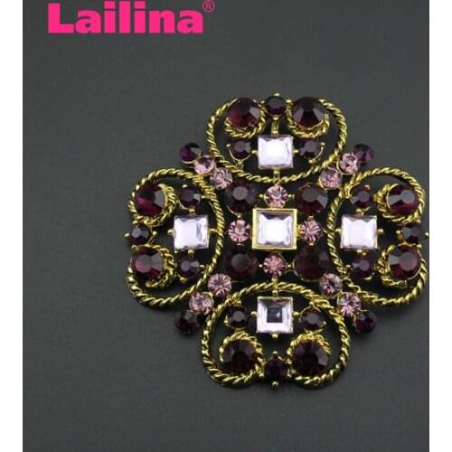 New Fashion Vintage Style Multicolor Pins Brooches Crystal Rhinestone Brooch For Women Wedding Dress Low Price