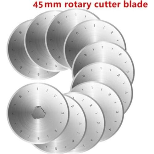 10pcs Rotary Cutter Set Blades Fabric Circular Quilting Cutting Patchwork Leathercraft Sewing Tool Leather Cutter 45mm 28mm