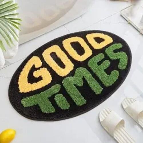 Pastoral Style Floor Mat Toilet Foot Pad Porch Carpet Anti Slip Mat Bathroom Water Absorbing Foot Pad Living Room Floor Mat