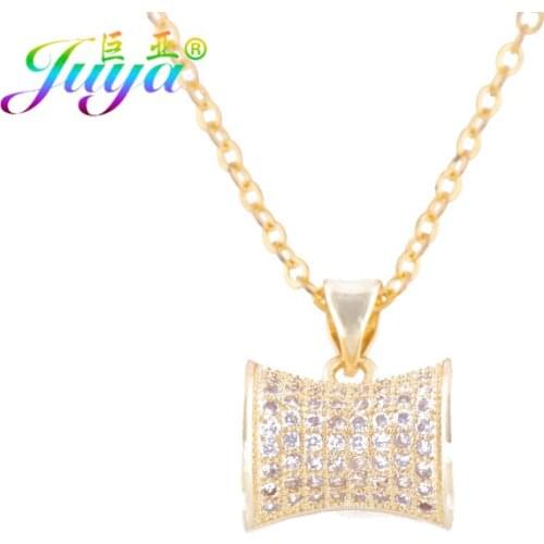 Juya New Arrival Jewelry Micro Pave Zircon Gold /Rose Gold Mug Pendant Necklace For Women Girls Gift Necklace Jewelry