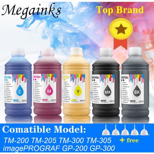 1000ML 5color PFI120 PFI 120 pigment ink for Canon TM200 TM205 TM300 TM305 200 205 300 305 printer inks